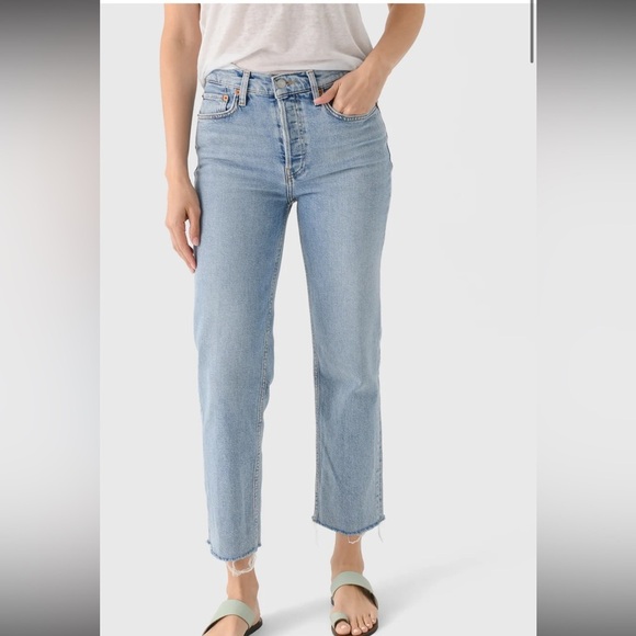Re/Done high rise stove pipe Jean in color mid 90s size 25 - Picture 1 of 5